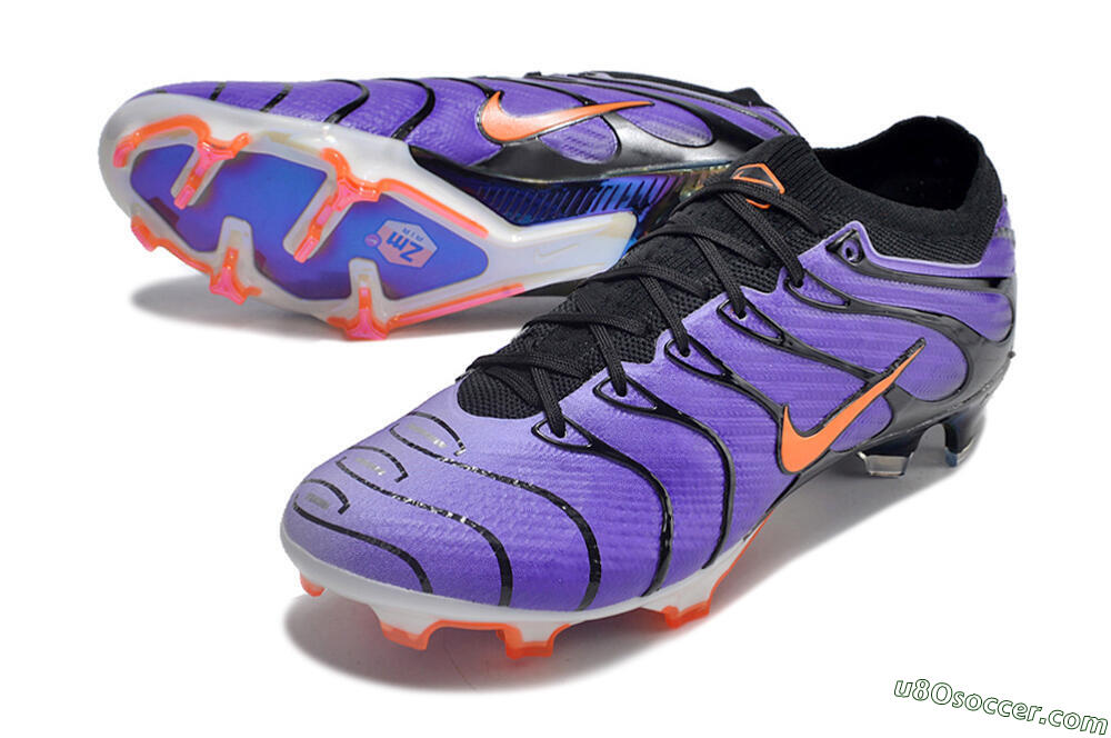 Nike Air Zoom Mercurial Vapor 15 Elite FG Firm Ground Soccer Cleats - Purple/Black/Orange/Gold 3