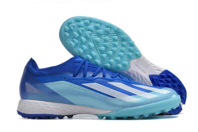 Adidas X Crazyfast.1 TF Artificial Turf Soccer Shoes - Blue/Silver/White