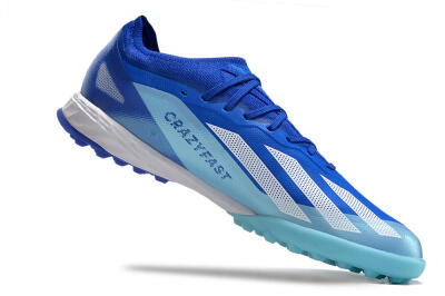 Adidas X Crazyfast.1 TF Artificial Turf Soccer Shoes - Blue/Silver/White