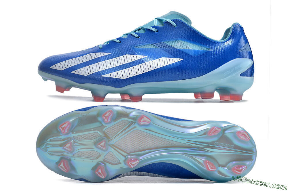 Adidas X Crazyfast+ FG Firm Ground Soccer Cleats - Blue/White/Jade 0