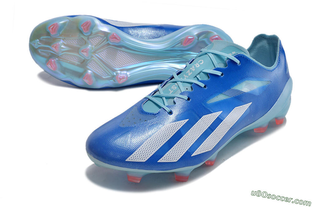 Adidas X Crazyfast+ FG Firm Ground Soccer Cleats - Blue/White/Jade 3