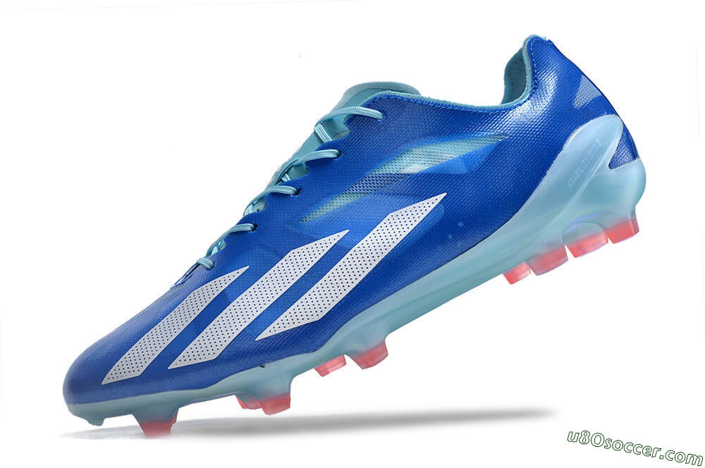 Adidas X Crazyfast+ FG Firm Ground Soccer Cleats - Blue/White/Jade 5