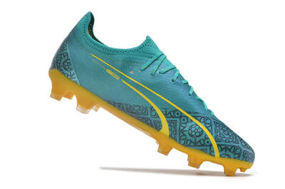 Puma Ultra Ultimate FG Firm Ground Soccer Cleats - Jade/White/Yellow
