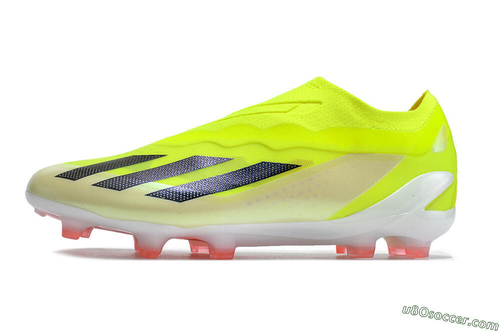 Adidas X Crazyfast+ FG Firm Ground Soccer Cleats - Yellow/Black/Pink 2