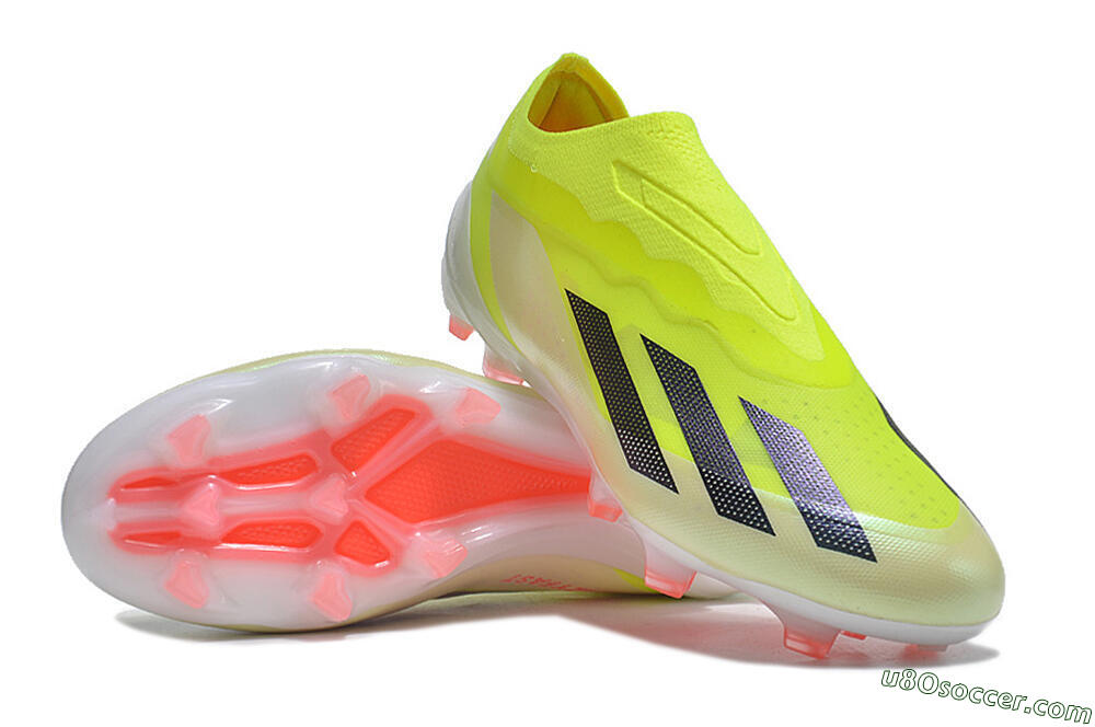 Adidas X Crazyfast+ FG Firm Ground Soccer Cleats - Yellow/Black/Pink 3