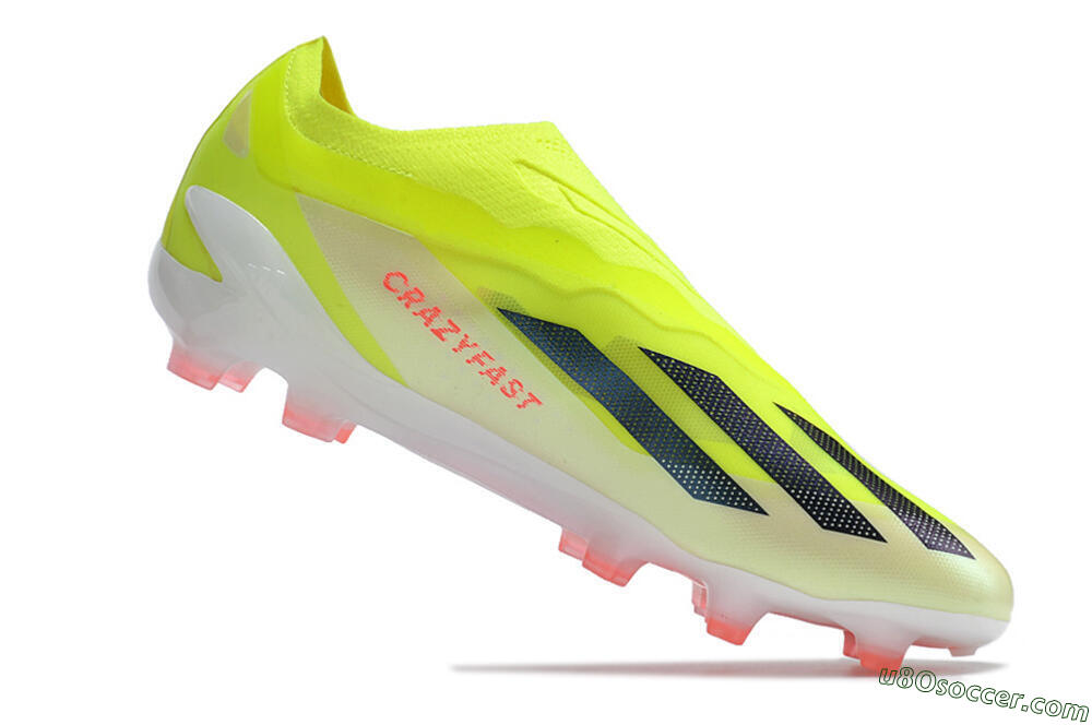 Adidas X Crazyfast+ FG Firm Ground Soccer Cleats - Yellow/Black/Pink 4