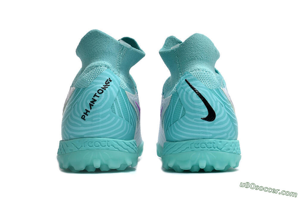 Nike Phantom GX Elite DF Link TF Artificial Turf Soccer Shoes - White/Black/Jade 5