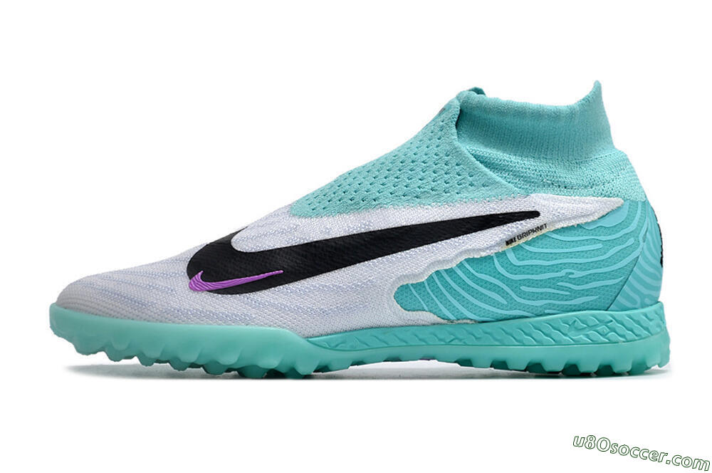 Nike Phantom GX Elite DF Link TF Artificial Turf Soccer Shoes - White/Black/Jade 2