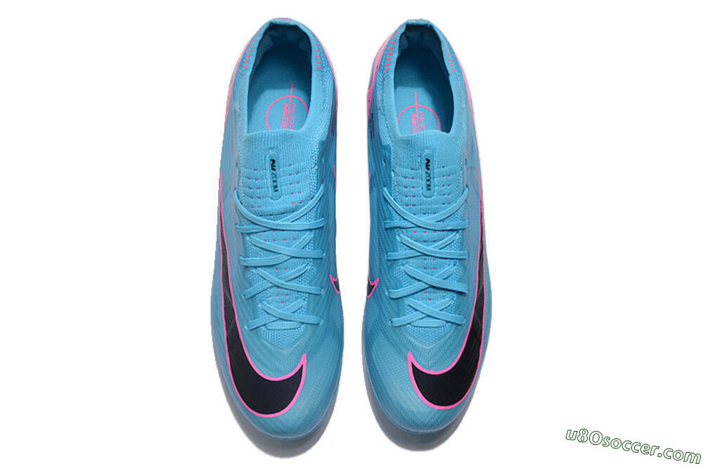 Nike Air Zoom Mercurial Vapor 15 Elite FG Firm Ground Soccer Cleats - Blue/Pink/Black 4