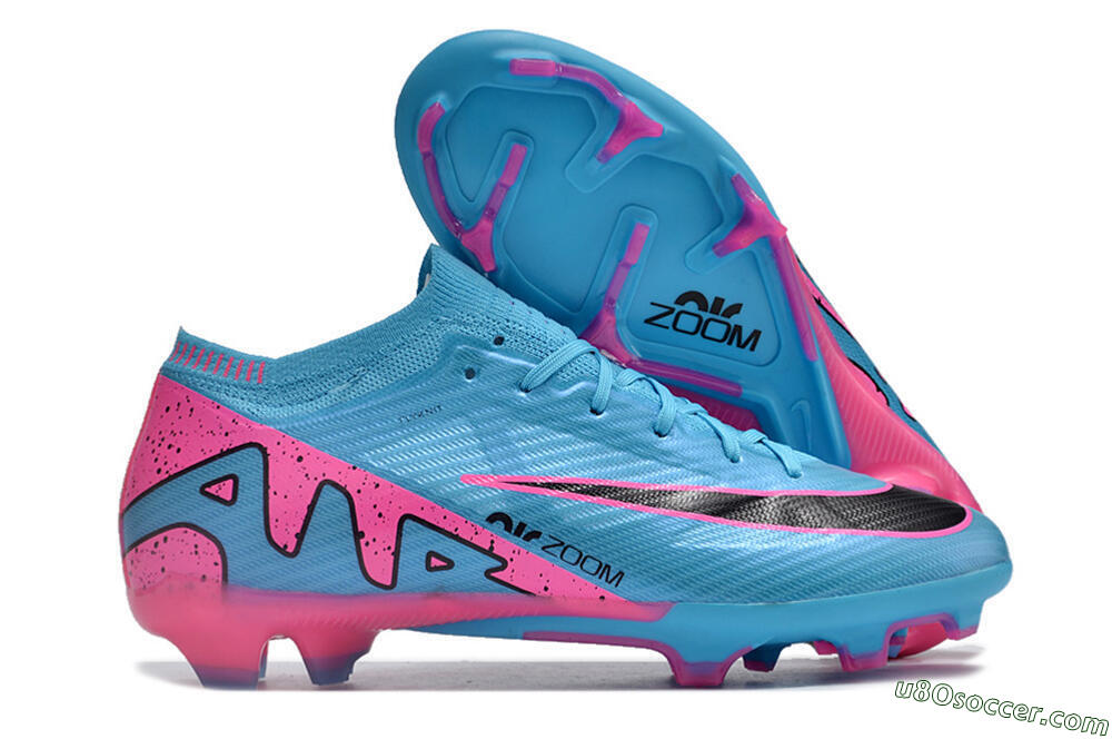 Nike Air Zoom Mercurial Vapor 15 Elite FG Firm Ground Soccer Cleats - Blue/Pink/Black 1