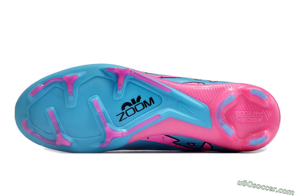 Nike Air Zoom Mercurial Vapor 15 Elite FG Firm Ground Soccer Cleats - Blue/Pink/Black 6