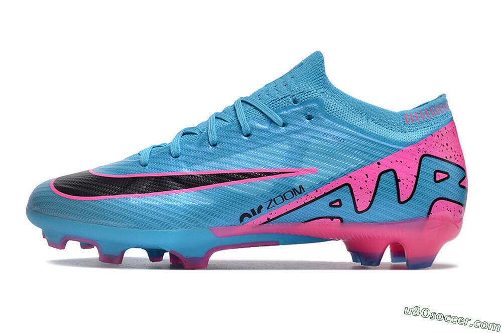 Nike Air Zoom Mercurial Vapor 15 Elite FG Firm Ground Soccer Cleats - Blue/Pink/Black 2