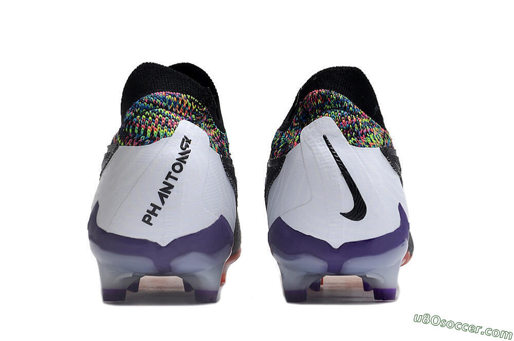 Nike Phantom GX Elite FG Firm Ground Soccer Cleats - Black/Purple/Rainbow 5