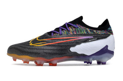 Nike Phantom GX Elite FG Firm Ground Soccer Cleats - Black/Purple/Rainbow
