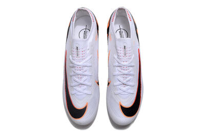 Nike Air Zoom Mercurial Vapor 15 Elite FG Firm Ground Soccer Cleats - White/Orange/Black