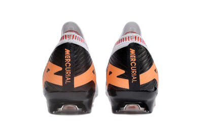 Nike Air Zoom Mercurial Vapor 15 Elite FG Firm Ground Soccer Cleats - White/Orange/Black