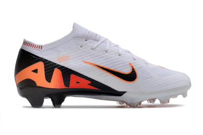 Nike Air Zoom Mercurial Vapor 15 Elite FG Firm Ground Soccer Cleats - White/Orange/Black