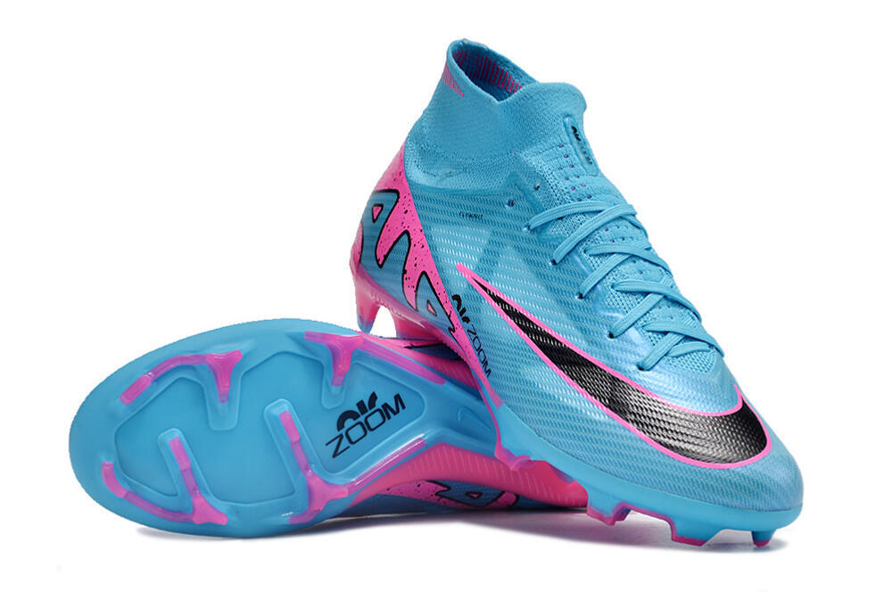 Nike Air Zoom Mercurial Superfly 9 Elite FG Firm Ground Soccer Cleats - Blue/Pink/Black 3