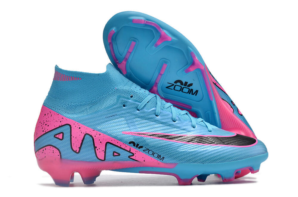 Nike Air Zoom Mercurial Superfly 9 Elite FG Firm Ground Soccer Cleats - Blue/Pink/Black 1
