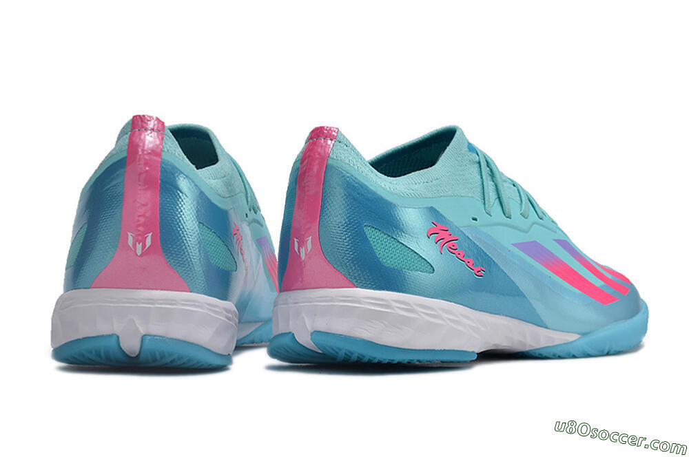 Adidas X Crazyfast.1 IC Indoor & Futsal Soccer Shoes - Jade/Pink/Purple 4