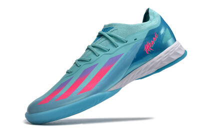 Adidas X Crazyfast.1 IC Indoor & Futsal Soccer Shoes - Jade/Pink/Purple