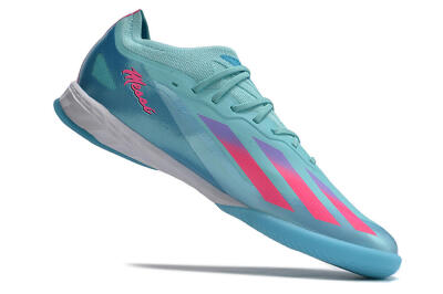 Adidas X Crazyfast.1 IC Indoor & Futsal Soccer Shoes - Jade/Pink/Purple