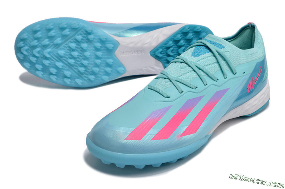 Adidas X Crazyfast.1 TF Artificial Turf Soccer Shoes - Jade/Pink/Purple 3