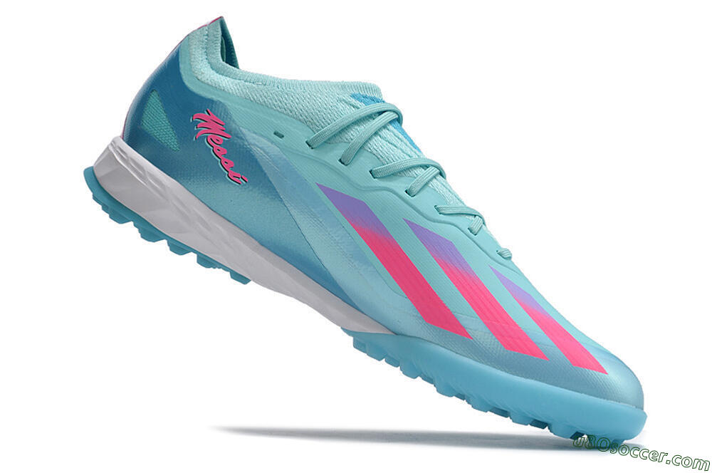 Adidas X Crazyfast.1 TF Artificial Turf Soccer Shoes - Jade/Pink/Purple 5