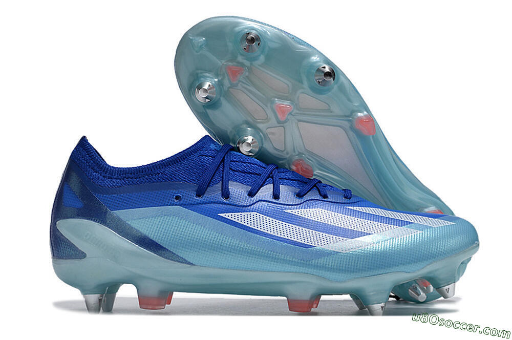 Adidas X Crazyfast.1 SG Soft Ground Soccer Cleats - Jade/White/Blue 1