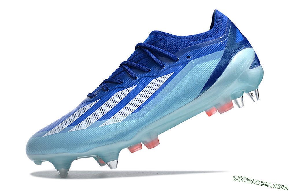 Adidas X Crazyfast.1 SG Soft Ground Soccer Cleats - Jade/White/Blue 5