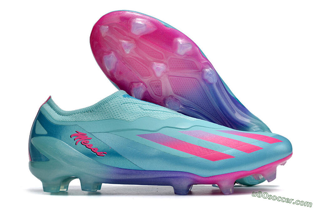 Adidas X Crazyfast+ FG Firm Ground Soccer Cleats - Flash Aqua/Lucid Pink/Lucid Cyan 1