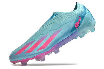 Adidas X Crazyfast+ FG Firm Ground Soccer Cleats - Flash Aqua/Lucid Pink/Lucid Cyan