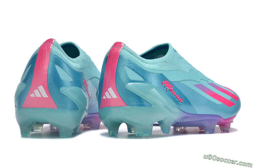 Adidas X Crazyfast+ FG Firm Ground Soccer Cleats - Flash Aqua/Lucid Pink/Lucid Cyan 6