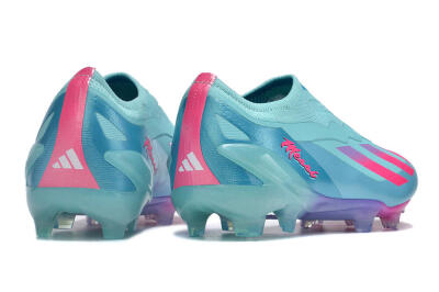 Adidas X Crazyfast+ FG Firm Ground Soccer Cleats - Flash Aqua/Lucid Pink/Lucid Cyan