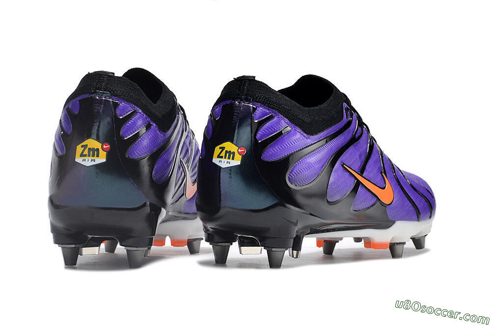 Nike Air Zoom Mercurial Vapor 15 Elite SG Soft Ground Soccer Cleats - Purple/Black/Orange 6