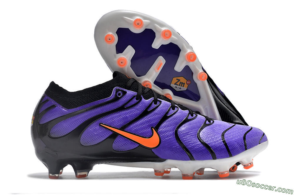 Nike Air Zoom Mercurial Vapor 15 Elite AG Artificial Grass Soccer Cleats - Purple/Black/Orange 1