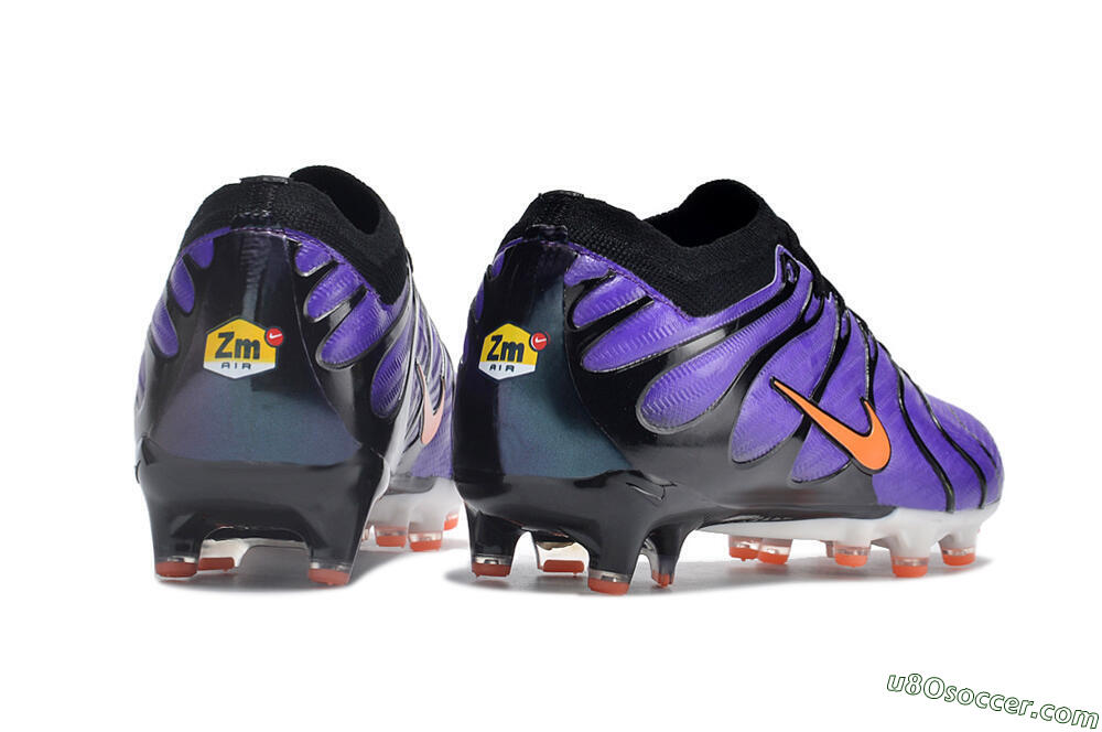 Nike Air Zoom Mercurial Vapor 15 Elite AG Artificial Grass Soccer Cleats - Purple/Black/Orange 5