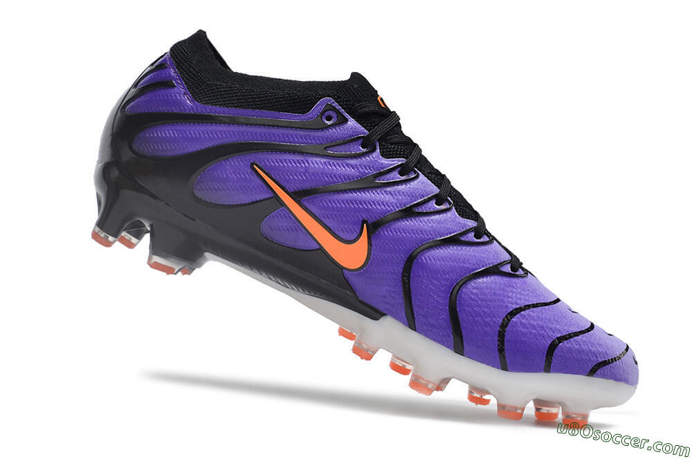 Nike Air Zoom Mercurial Vapor 15 Elite AG Artificial Grass Soccer Cleats - Purple/Black/Orange 4