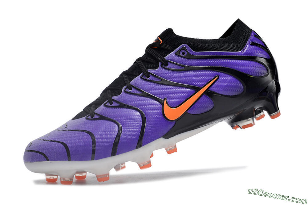 Nike Air Zoom Mercurial Vapor 15 Elite AG Artificial Grass Soccer Cleats - Purple/Black/Orange 6