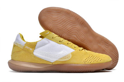 Nike Street Gato IC Indoor & Futsal Soccer Shoes - White/Yellow/Brown