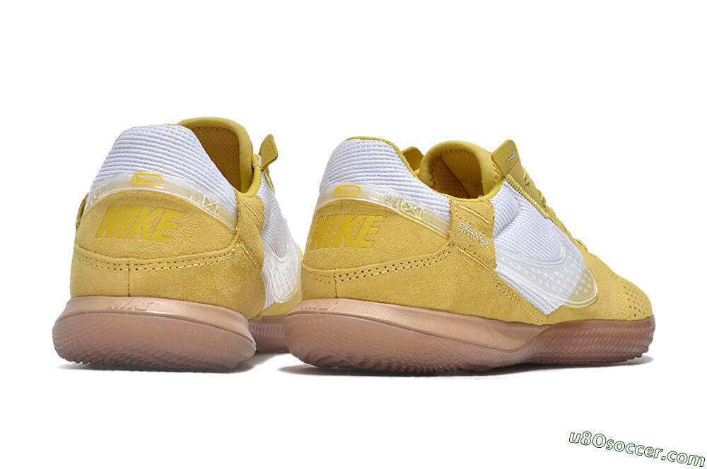 Nike Street Gato IC Indoor & Futsal Soccer Shoes - White/Yellow/Brown 4