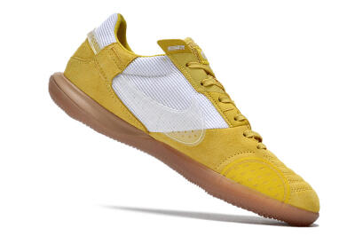 Nike Street Gato IC Indoor & Futsal Soccer Shoes - White/Yellow/Brown