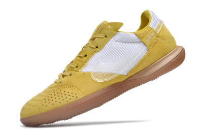 Nike Street Gato IC Indoor & Futsal Soccer Shoes - White/Yellow/Brown