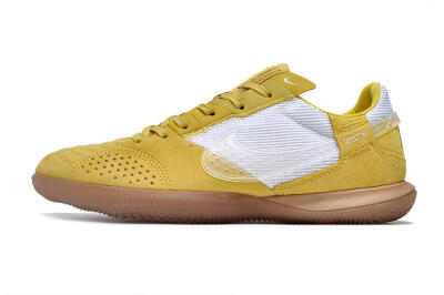 Nike Street Gato IC Indoor & Futsal Soccer Shoes - White/Yellow/Brown