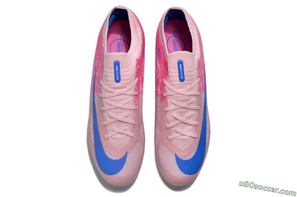 Nike Air Zoom Mercurial Vapor 15 Elite FG Firm Ground Soccer Cleats - Beige/Pink/Blue 5