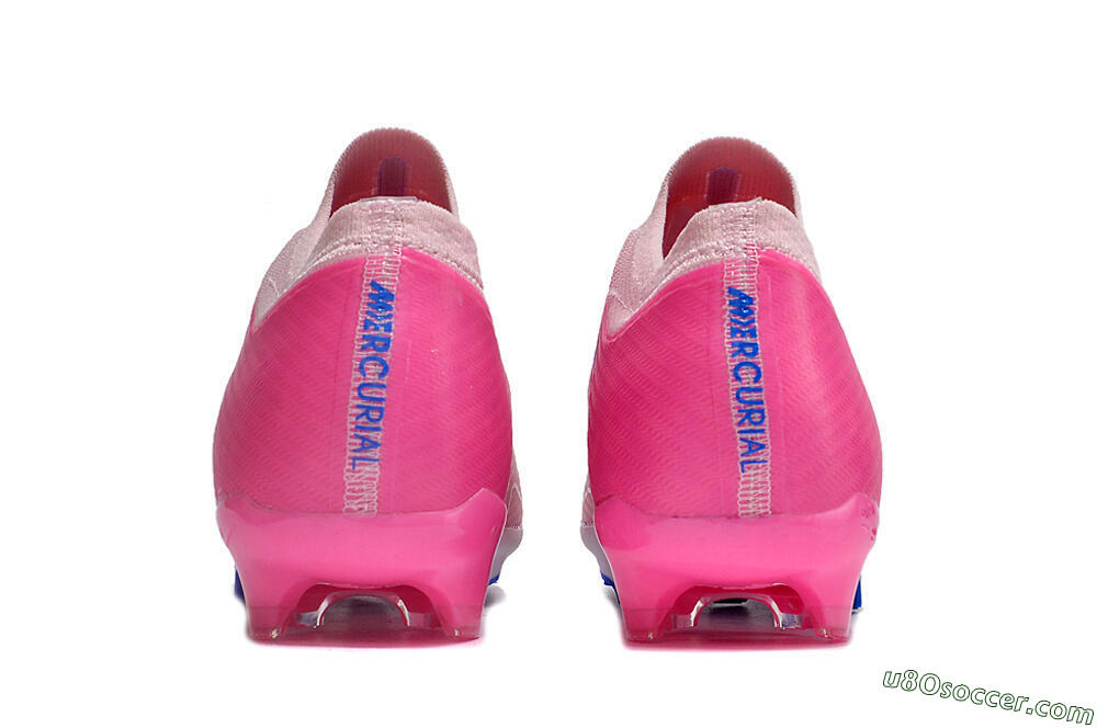 Nike Air Zoom Mercurial Vapor 15 Elite FG Firm Ground Soccer Cleats - Beige/Pink/Blue 6