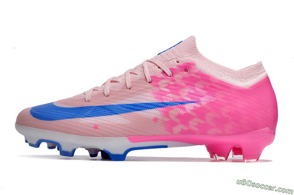 Nike Air Zoom Mercurial Vapor 15 Elite FG Firm Ground Soccer Cleats - Beige/Pink/Blue 2