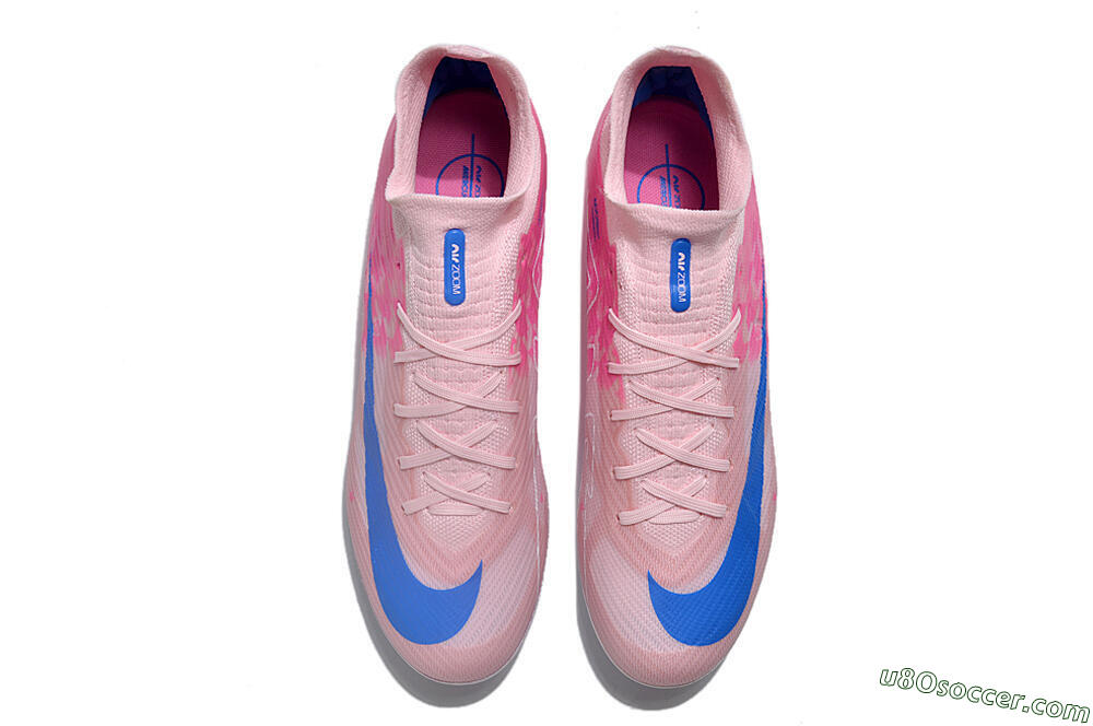 Nike Air Zoom Mercurial Superfly 9 Elite FG Firm Ground Soccer Cleats - Pink/Blue/White 4