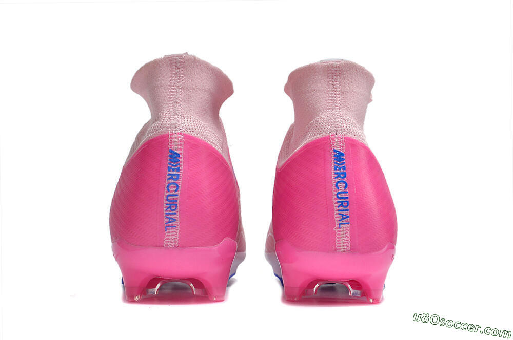 Nike Air Zoom Mercurial Superfly 9 Elite FG Firm Ground Soccer Cleats - Pink/Blue/White 5