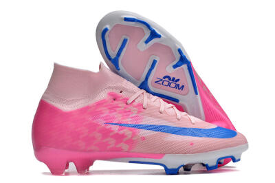 Nike Air Zoom Mercurial Superfly 9 Elite FG Firm Ground Soccer Cleats - Pink/Blue/White